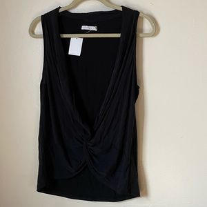 Lush twist front tank, NWT, black, small